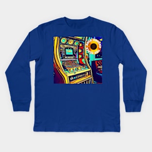 Rock Around the Clock Jukebox in a Cafe Kids Long Sleeve T-Shirt